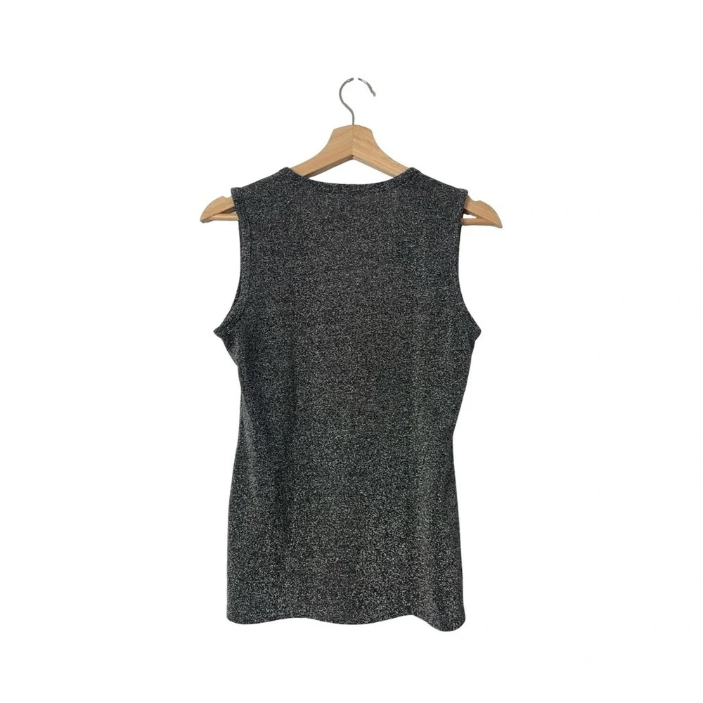 J.Crew Metallic Silver Scoop Neck Tank Top – Shimmery Sparkle, Size Small - Picture 3 of 9